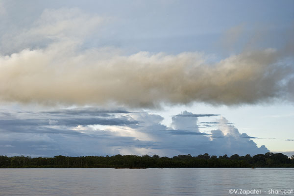 Cielo sobre el río Napo, Yasuní. Sky over Napo River, Yasuni
